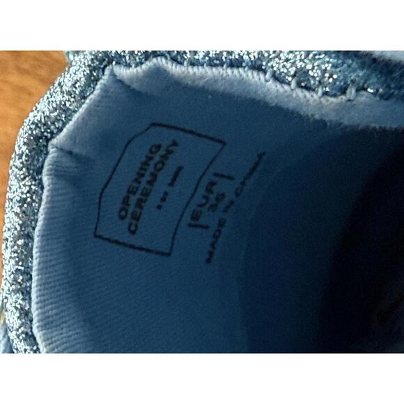 NWB OPENING CEREMONY La Cienega Glitter Lace Up Platform Sneakers Size 5 - Picture 8 of 13